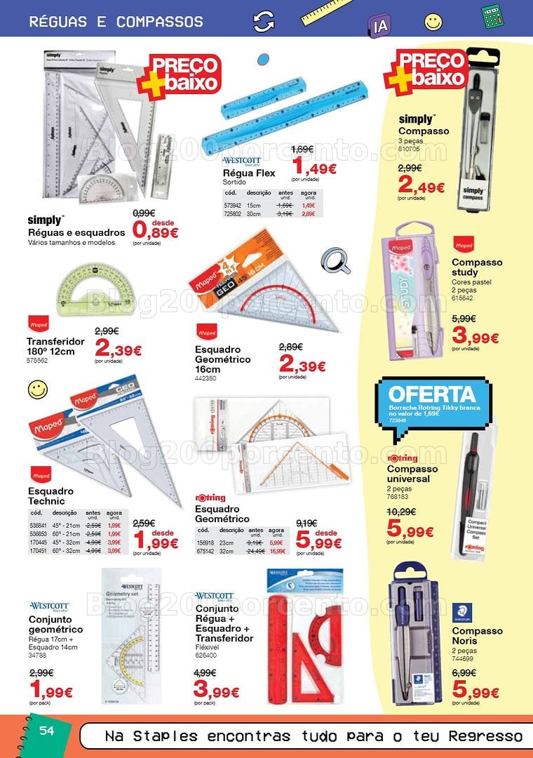 Antevisão Folheto STAPLES Regresso às Aulas Promoções de 17 agosto a 30 setembro